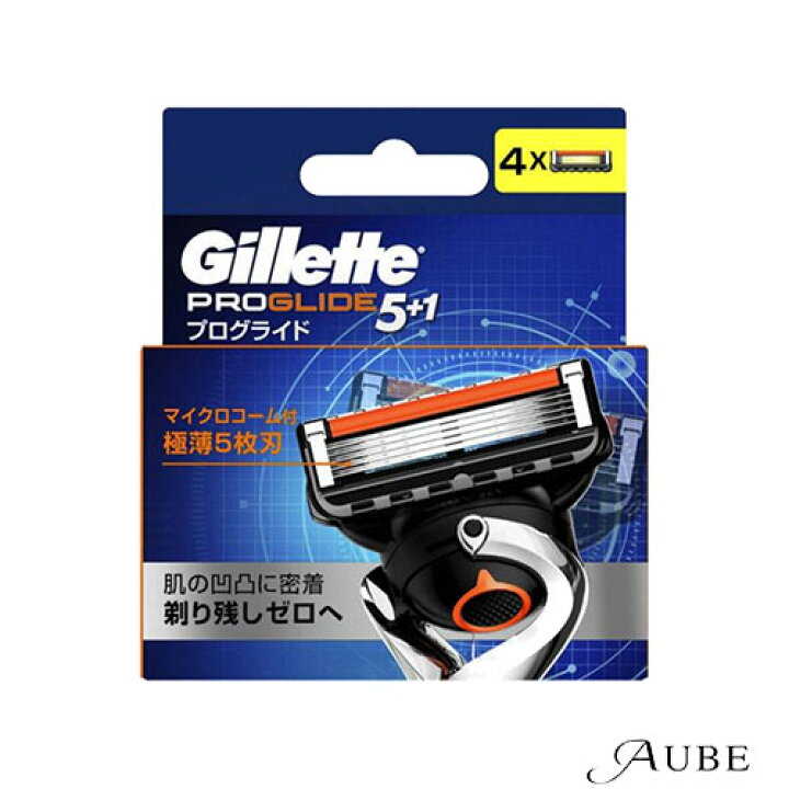 楽天市場】P&G ジレット Gillette プログライド5+1 替刃4個入 