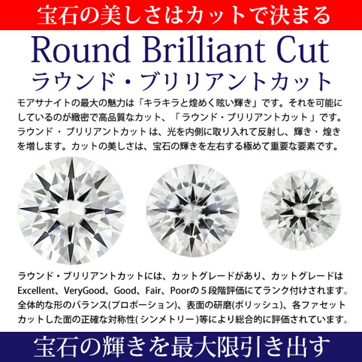 楽天市場】☆半額クーポンで【12,400円】モアサナイト ピアス 一粒 0.6 