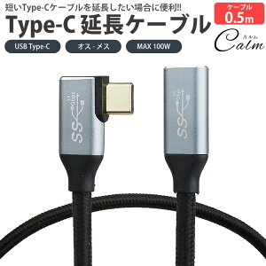 Type-C P[u USB3.2 0.5m 50cm L^ L^ f[^] fMΉ MAX100W PDΉ iCҍ USB C IX X ^Cv C