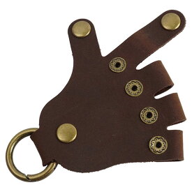 ハンドキーホルダー キーケース キーホルダー 牛革製 鍵 キーリング 手 ユニーク おもしろ ハンドサイン