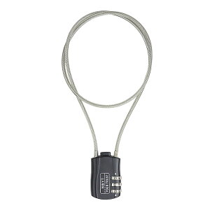 ワイヤーロック 60cm ダイヤル式 3桁 ヘルメット スーツケース 盗難防止