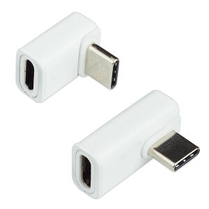 Type-C 変換 アダプタ 2個セット 角度変換 L型 L字型 ストレート USB4 2.0対応 最大240W 80Gbps Thunderbolt互換 変換コネクタ 充電 データ転送 USB C タイプ C