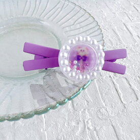 ヘアクリップ 子ども キッズ ヘアアクセサリー カラフル 可愛い キッズアクセ ポップ Bon・Bon