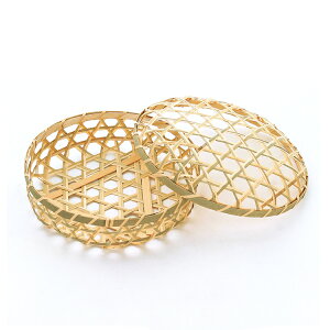 2色丸かご フタ付 竹かご お弁当 テイクアウト容器 ギフト用 お菓子入れ お土産 テイクアウト 使い捨て 持ち帰り 竹製 バンブー