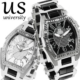 ユニバーシティ UNIVERSITY メンズ腕時計 アナログ ステンレス US203WH US203BK US203BKG 選べる3カラー