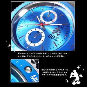 Disneyディズニーミッキーメンズ腕時計MK80周年記念時計1050147スワロフスキー付きメタルバンドピンクMK1050147-pk