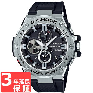 �J�V�I CASIO G�V���b�N G-SHOCK G�X�`�[�� G-STEEL �\�[���[ �����Y �u���b�N �V���o�[ �r���v GST-B100-1ADR �C�O���f��