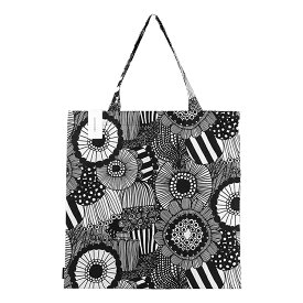 マリメッコ Marimekko トートバッグ エコバッグ COTTON BAG PIENI SIIRTOLAPUUTARHA コットンバッグ ピエニ 067810 190 White Black ブランド おしゃれ かわいい プレゼント ゆうパケット対応