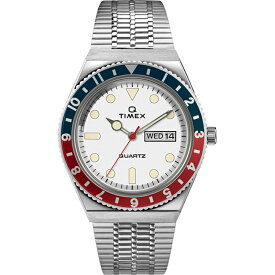 タイメックス TIMEX 国内正規品 Q 38mm キュー ホワイト ネイビー レッド シルバー TW2U61200 メンズ レディース 腕時計 ステンレス メタルブレスレット