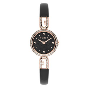 フルラ FURLA 国内正規代理店品 BANGLE レディース 腕時計 バングル 28mm バングルウォッチ スワロフスキー ブラック ブランド 女性 プレゼント WW00010004L3