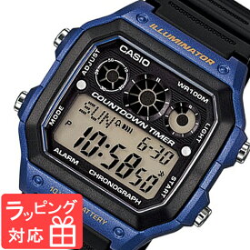 カシオ CASIO スタンダード スポーツ デジタル ストップウオッチ ワールドタイム ユニセックス メンズ 腕時計 AE-1300WH-2A ブラック 海外モデル