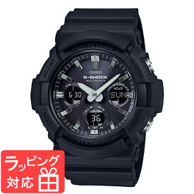 カシオ CASIO 電波 ソーラー アナログ デジタル メンズ ウレタン ブラック ブルー 腕時計 GAW-100B-1ADR 海外モデル