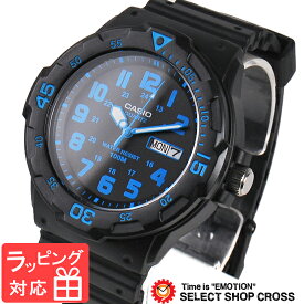 カシオ CASIO メンズ 腕時計 アナログ デイデイト スタンダード MRW-200H-2B ブラック/ブルー 海外モデル