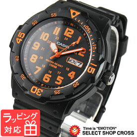 カシオ CASIO メンズ 腕時計 アナログ デイデイト スタンダード MRW-200H-4B ブラック/オレンジ 海外モデル