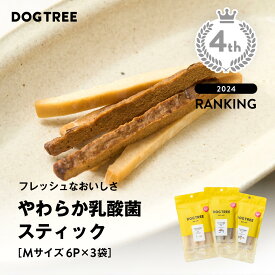 ポイント10倍！7/15限定★楽天1位【公式】【公式】ドッグツリー やわらか乳酸菌スティック M 6本×3袋 まとめ買いセット | 国産 無添加 個包装 乳酸菌 デンタルケア 歯周病 柔らかいおやつ 小型犬 ジャーキー シニア犬 犬のおやつ 犬おやつ DOGTREE