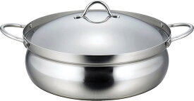 下村企販 卓上鍋 26cm 45891 韓国コスメフェイスパック＆薬用入浴剤付き　三層鋼 【日本製】 IH・ガス火対応 食洗機対応 3~4人用 割れにくい 軽量 熱伝導率がいい アルミ芯 ステンレス フタ付き 土鍋 燕三条 45891