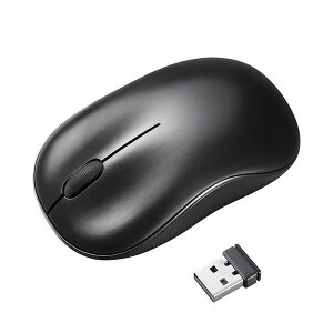 サンワサプライ ワイヤレスブルーLEDマウス(3ボタン) ブラック MA-WB312BK 1個