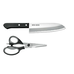 燕熟の技 三徳包丁165mm&キッチンバサミ EJH-300