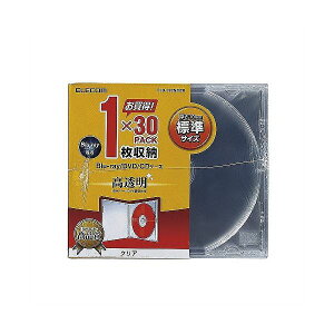 (まとめ)エレコム Blu-ray/DVD/CDケース(標準/PS/1枚収納) CCD-JSCN30CR【×2セット】