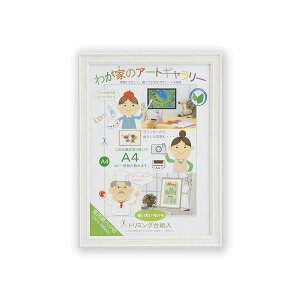 〔 カラー画用紙額 〕 軽い額 画用紙額 八ツ切 380×270mm ホワイト 透明PET付 額 額縁 フレーム