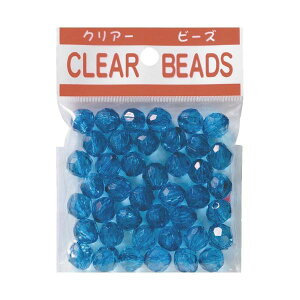 (まとめ) 創&遊 クリアビーズ 濃青 【×10セット】