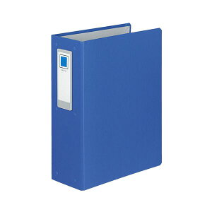 (まとめ) コクヨ チューブファイル(ロングボディ) 片開き A4タテ 4穴 800枚収容 背幅108mm 青 フ-L684NB 1冊 【×10セット】