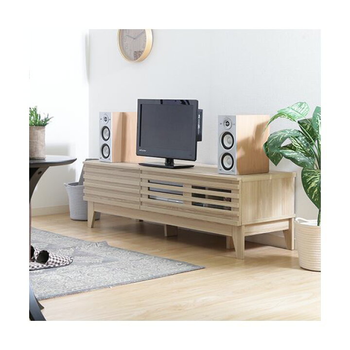 楽天市場】テレビ台 ローボード 約幅120cm ナチュラル AV機器収納対応 