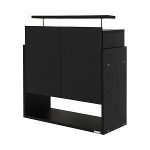 コレクションケース/収納棚 ワイド 専用上置き 【ハイタイプ 奥行29cm用 ブラック】 幅83.1cm 本体別売 【組立品】【代引不可】