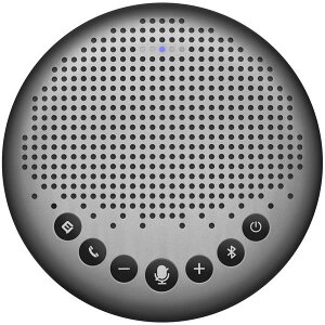 eMeet スピーカーフォン 360°集音 USB/Bluetooth対応 ノイズキャンセリングVoiceIA技術 連結可能 グレー LUNA-G LUNA-G