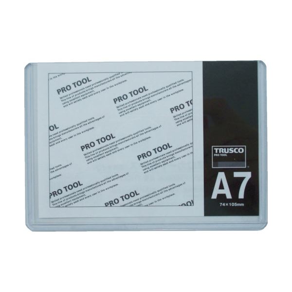 (まとめ) TRUSCO 厚口カードケース A7THCCH-A7 1枚 【×100セット】 Shop E-ASU