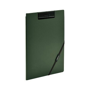 (まとめ) LIHIT LAB SMART FIT クリップファイル A4判 タテ型 オリーブ 【×5セット】