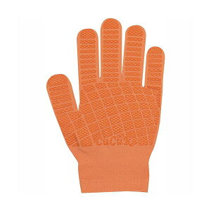 (まとめ) 福徳産業 CuCuRa(キュキュラ) すべり止め付軍手 オレンジ 1双 【×10セット】