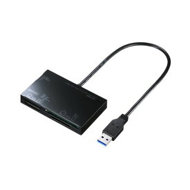 (まとめ）サンワサプライ USB3.0カードリーダー ブラック ADR-3ML35BK 1個【×3セット】
