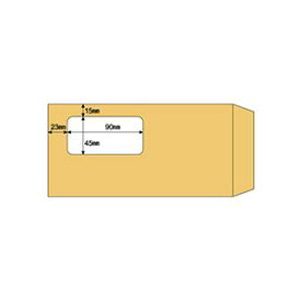 （まとめ）ヒサゴ 窓つき封筒 A4三ツ折用クラフト紙 MF17 1箱(100枚) 【×3セット】