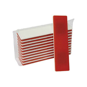 (まとめ)日本統計機マグネット式両面名札22×82 白×赤 S25-2 1パック(10枚)【×3セット】