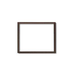 〔 木製額 〕 デッサン額 八ツ切サイズ 303×242mm ブラウン 茶 壁掛けひも付き UVカットアクリル 木製 フレーム 額縁 額