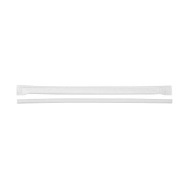 （まとめ）ストリックスデザイン 紙袋入ストレートショートストロー ホワイト SD-700 1箱(500本)【×5セット】