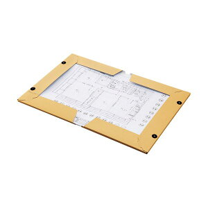 (まとめ) TANOSEE図面ファイル(クラフトタイプ) A2 2つ折 背幅28mm 1セット(5冊) 【×5セット】