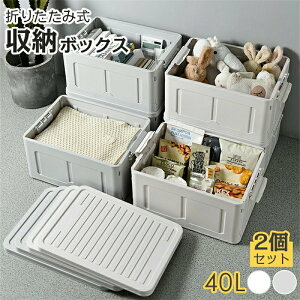 収納ボックス 2点セット 収納ケース 収納コンテナー フタ付き おしゃれ プラスチック 折りたたみ 取っ手付き 収納 ボックス ケース コンテナー 小物 積み重ね可能 おもちゃ箱 衣装ケース ク