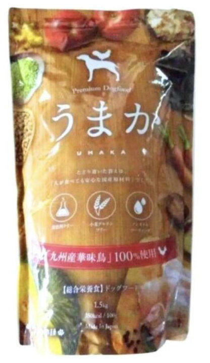 楽天市場】うまか ドッグフード 1.5kg 国産 グルテンフリー 華味鳥 