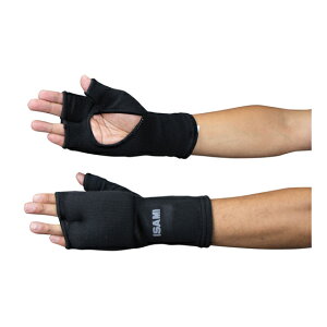 isami イサミ L-365 ナックルサポーター 黒 (Mサイズ・Lサイズ) 格闘技 武道 空手 キックボクシング 総合