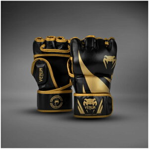VENUM ���F�i�� CHALLENGER 2.0 MMA �O���[�u - �u���b�N/�S�[���h �I�[�v���t�B���K�[ �x�i�� VENUM-2051-126 �i���Z �L�b�N�{�N�V���O ����
