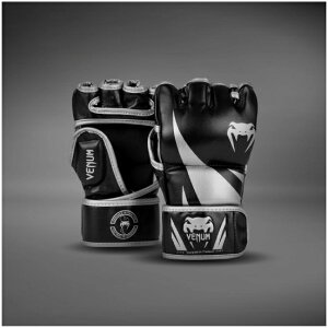 VENUM ���F�i�� CHALLENGER 2.0 MMA �O���[�u - �u���b�N/�V���o�[ �I�[�v���t�B���K�[ �x�i�� VENUM-2051-128 �i���Z �L�b�N�{�N�V���O ����