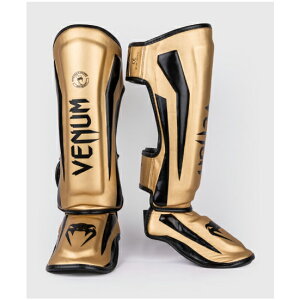 VENUM ヴェナム ELITE STANDUP シンガード - ゴールド/ブラック レガース ベナム VENUM-1394-449 格闘技 キックボクシング 総合