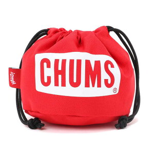 チャムス OD缶カバー チャムスロゴドローストリングツールケースS CHUMS CH60-3051 レッド 250g OD缶収納サイズ キャンプ アウトドア ポリエステル
