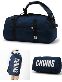 チャムス ボストンバッグ リサイクルチャムス2ウェイ 40L CHUMS CH60-3540 大容量 リュック 修学旅行 スポーツバッグ 大きい 1泊-2泊 Recycle CHUMS 2way Boston 旅行 海外旅行 キャンプ 合宿 ツーリング 2WAY 40リットル ネイビー 紺