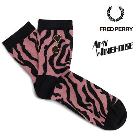 フレッドペリー エイミー・ワインハウス ソックス 靴下 FRED PERRY C6155 レディース ピンクS51 Amy Winehouse Zebra Print Socks
