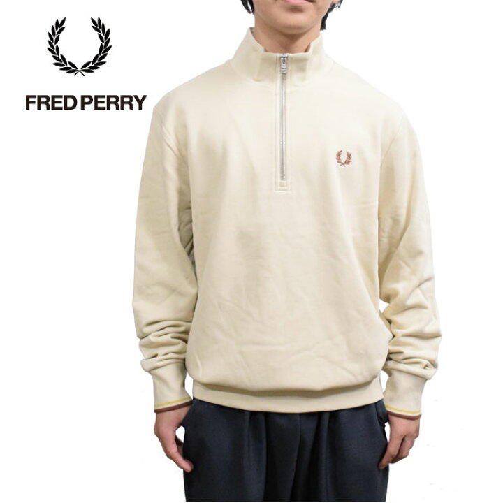 楽天市場】フレッドペリー ハーフジップ スウェットシャツ FRED PERRY 