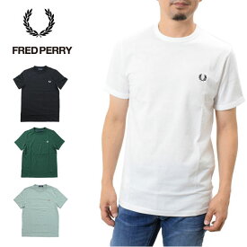 フレッドペリー コットンTシャツ 半袖 ワンポイント FRED PERRY M3519 メンズ RINGER T-SHIRT スポーツスタイル クルーネック 刺繍 シンプル