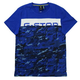 ジースター ロウ Tシャツ カモ柄 迷彩柄 半袖 G-STAR RAW D12997-336 メンズ Graphic 14 T-shirt 丸首 ブルー カーキ